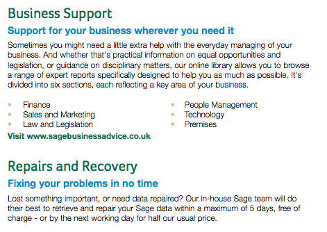 Business Support Repairs & recovery